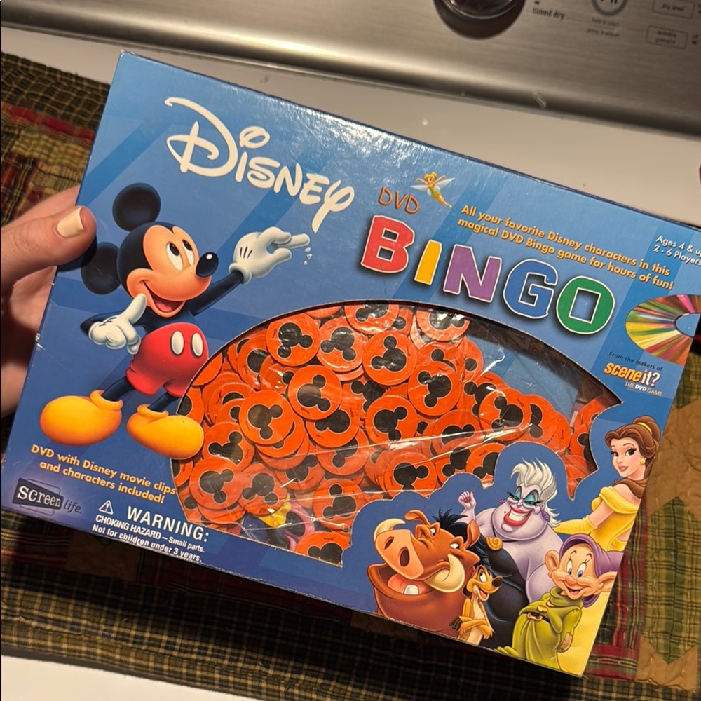 COPY - Disney DVD Bingo Game with Orange and Black Mickey Design